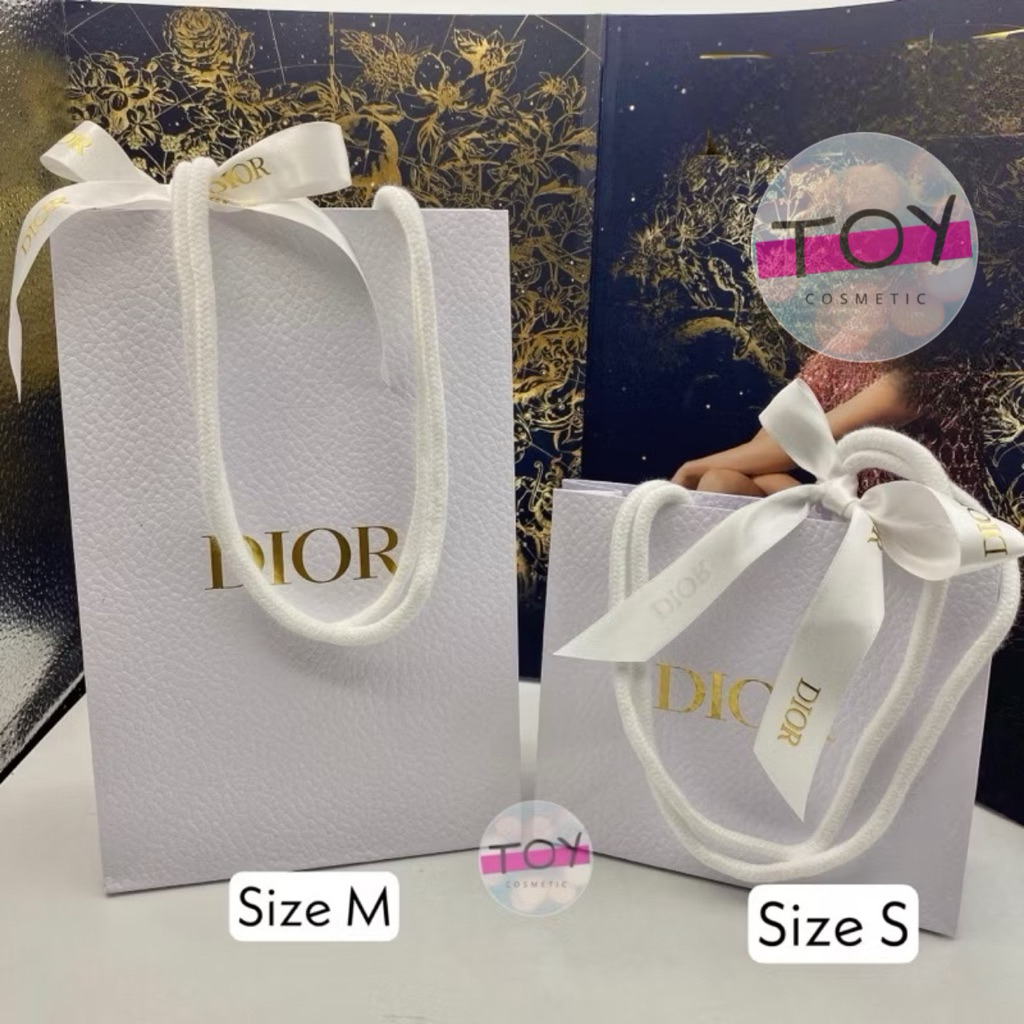 Dior ถุงกระดาษของแท้พร้อมริบบิ้น