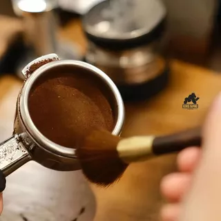 แปรงไม้ ที่ปัดผงกาแฟ ด้ามจับไม้ ใช้กับเครื่องชงกาแฟและเครื่องบด แปรงไม้ ที่ปัดผงกาแฟ ด้ามจับไม้