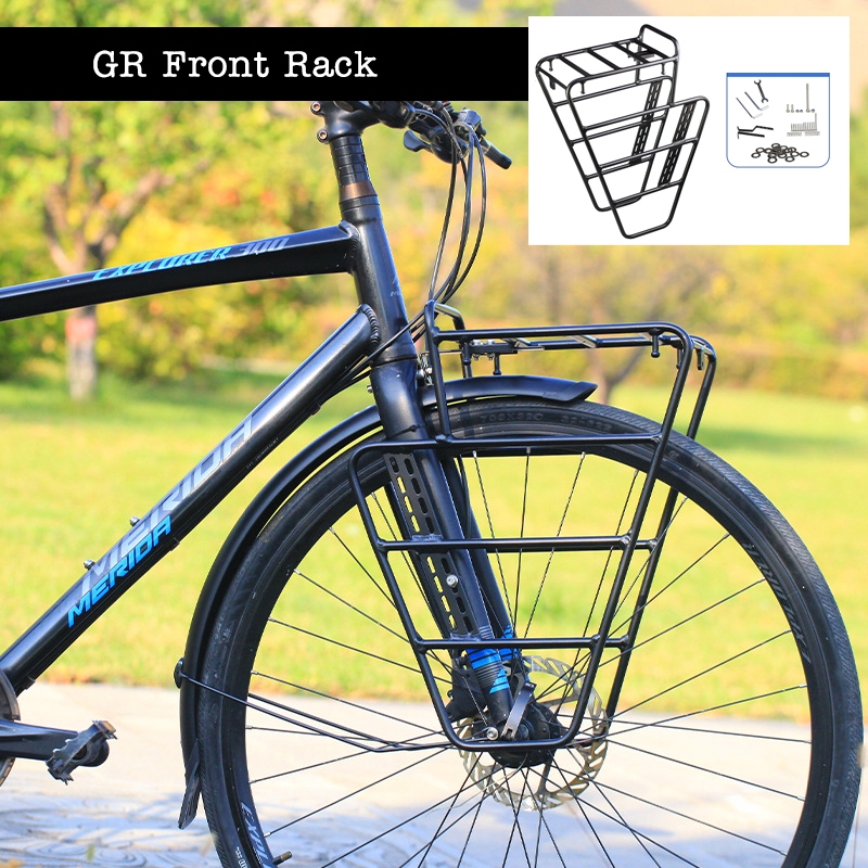 GR Bicycle Front Rack ตะแกรงหน้าจักรยาน แขวนกระเป๋า+วางสัมภาระ แข็งแรง รับน้ำหนักได้เยอะ