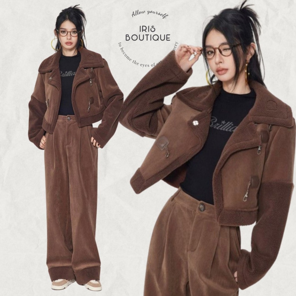(พร้อมส่ง) IRIS BOUTIQUE IT102704 Fraser set เสื้อแจ็คเก็ต กางเกง กันหนาว ดูดี