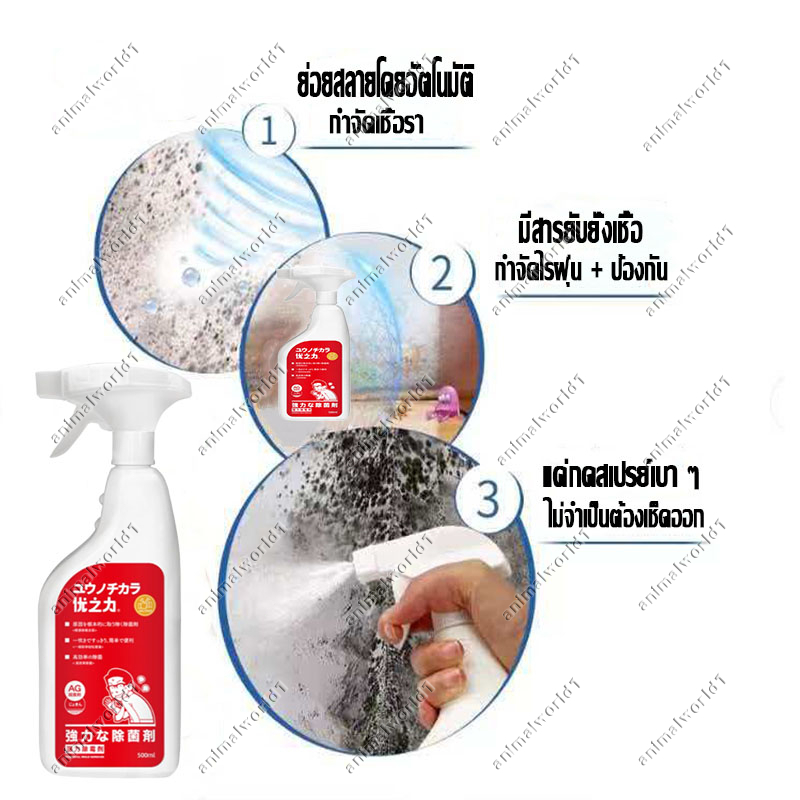 ซ่อมแซมผนังที่ขึ้นราได้อย่างรวดเร็ว น้ำยาขจัดราผนัง สเปรย์กำจัดราดำ ใช้ง่าย ปลอดภัย ไม่มีกลิ่นฉุน - รูปที่ 4