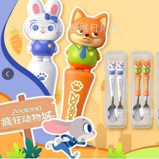 สินค้าพร้อมส่ง ชุดช้อน ส้อม Zootopia Zootopia Fork & Spoon S…