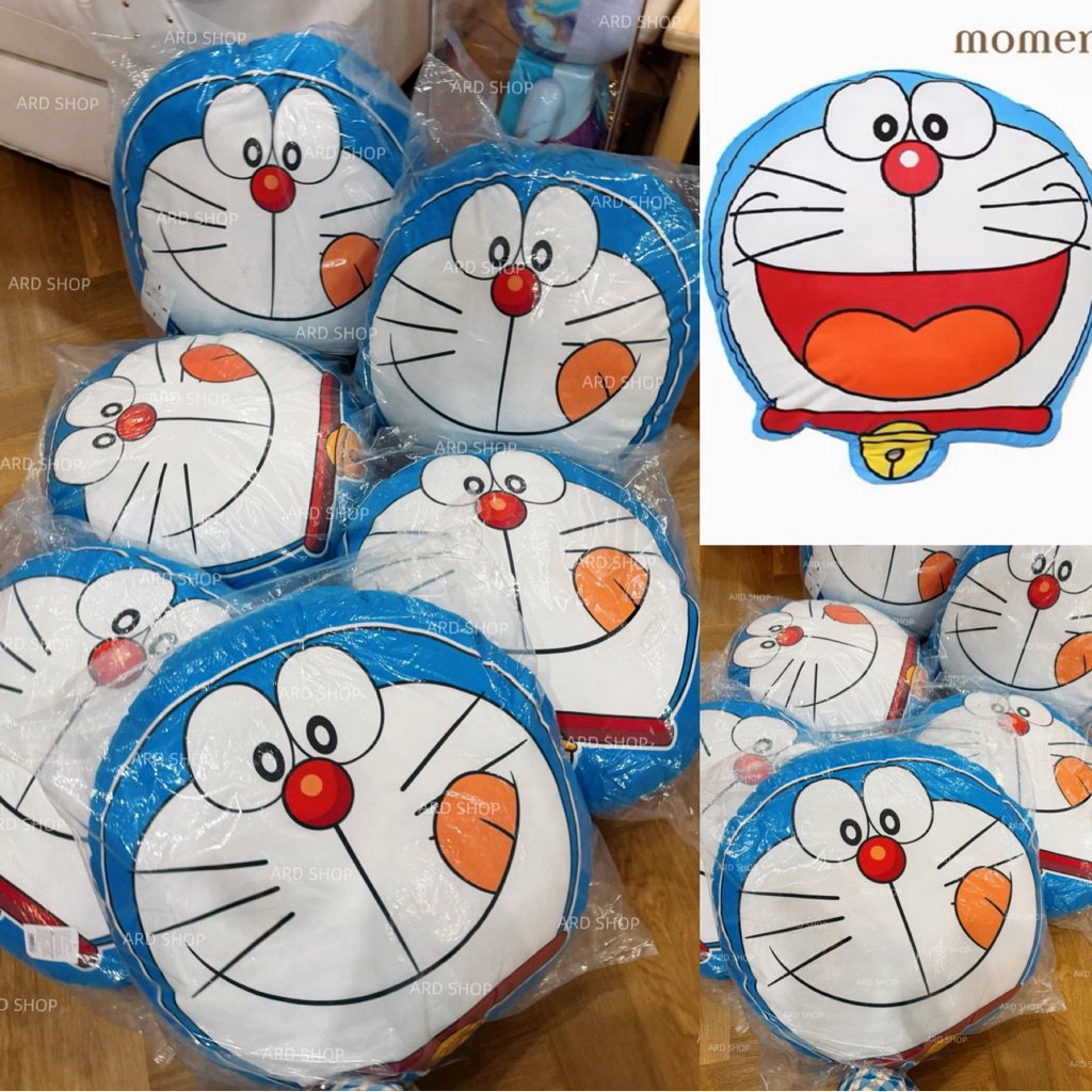 🔥พร้อมส่ง🔥ส่งด่วน✨ MOMENTO โมเมนโต เบาะรองนั่ง/หมอนไดคัท โดเรม่อน DORAEMON 24X24 นิ้ว ✨ของขวัญปีใหม่