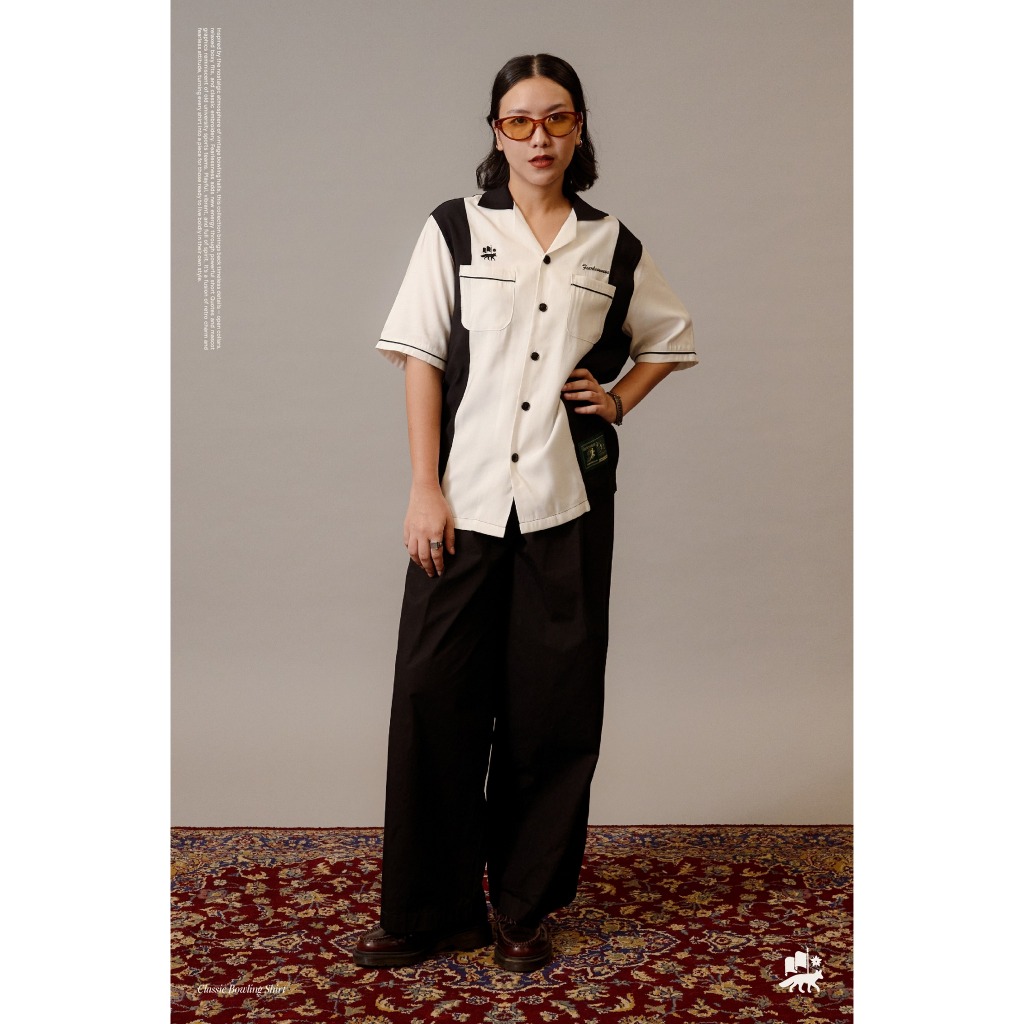 FEARLESSNESS  Track & Tempo Bowling Shirt - Black