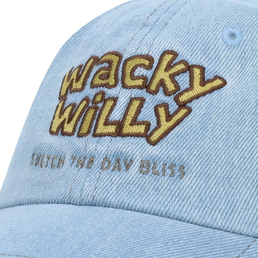 WACKY WILLY قبعة بيسبول جينز Typo — أزرق — صورة 5