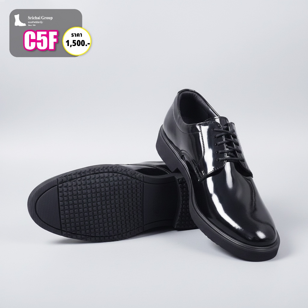 คัทชู รุ่น C5F หนังขัดมันซูเปอร์พรีเมี่ยม พื้นโฟม by Srichaigroup ราคา ถูกที่สุด ดีลบีเคเค