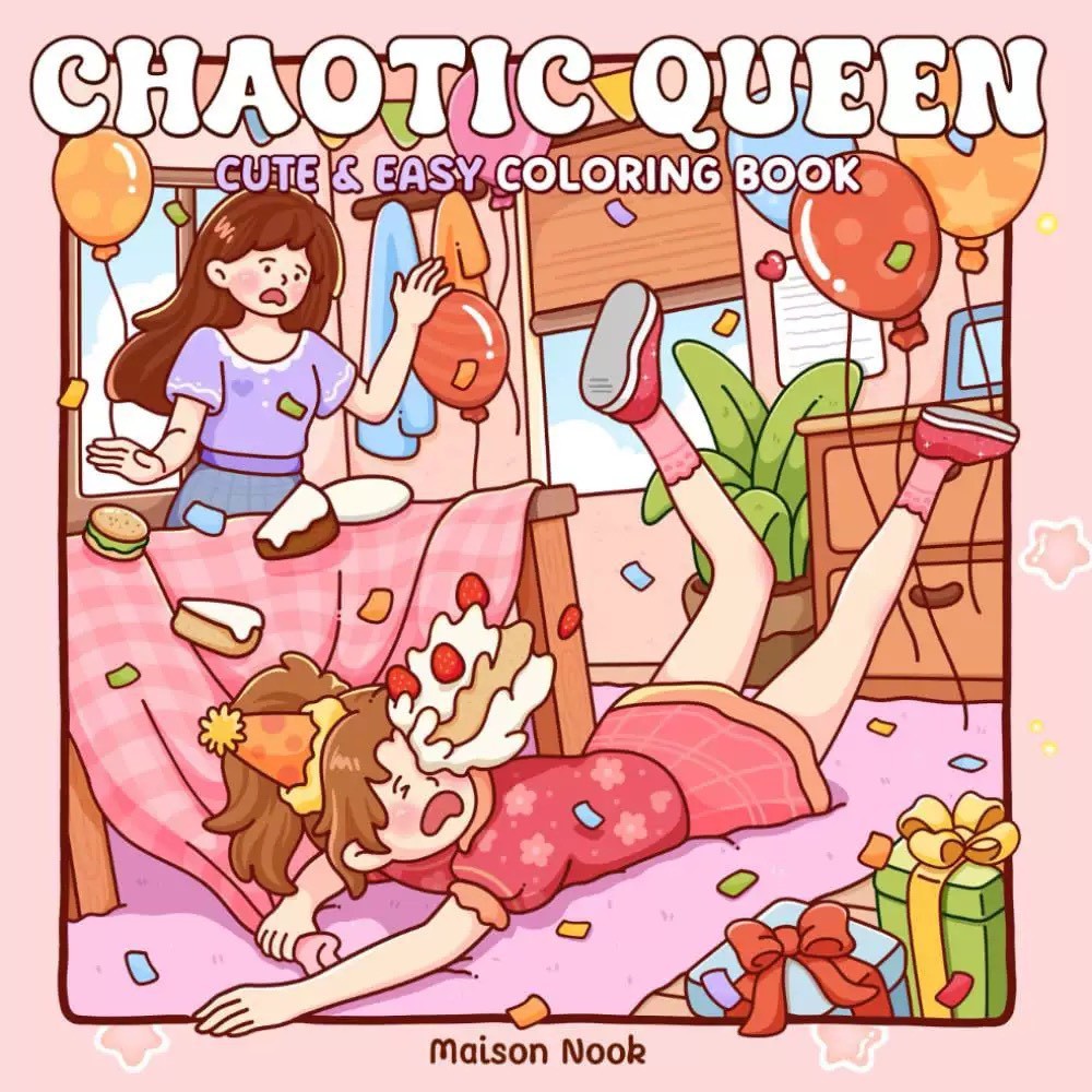 [Pre-order] สมุดภาพระบายสี DHAOTIC QUEEN ภาพน่ารัก ลายเส้นชัด ฝึกสมาธิ