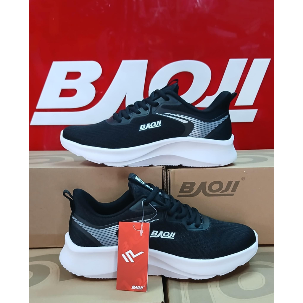 Baoji บาโอจิ  รุ่น BJW 823 สีดำ/ขาว แท้100% รองเท้าผ้าใบผู้หญิง  งานดีมาก โคตรสวยมาใหม่ ของแท้ 100% ใส่นุ่ม เบา สบายเท้า