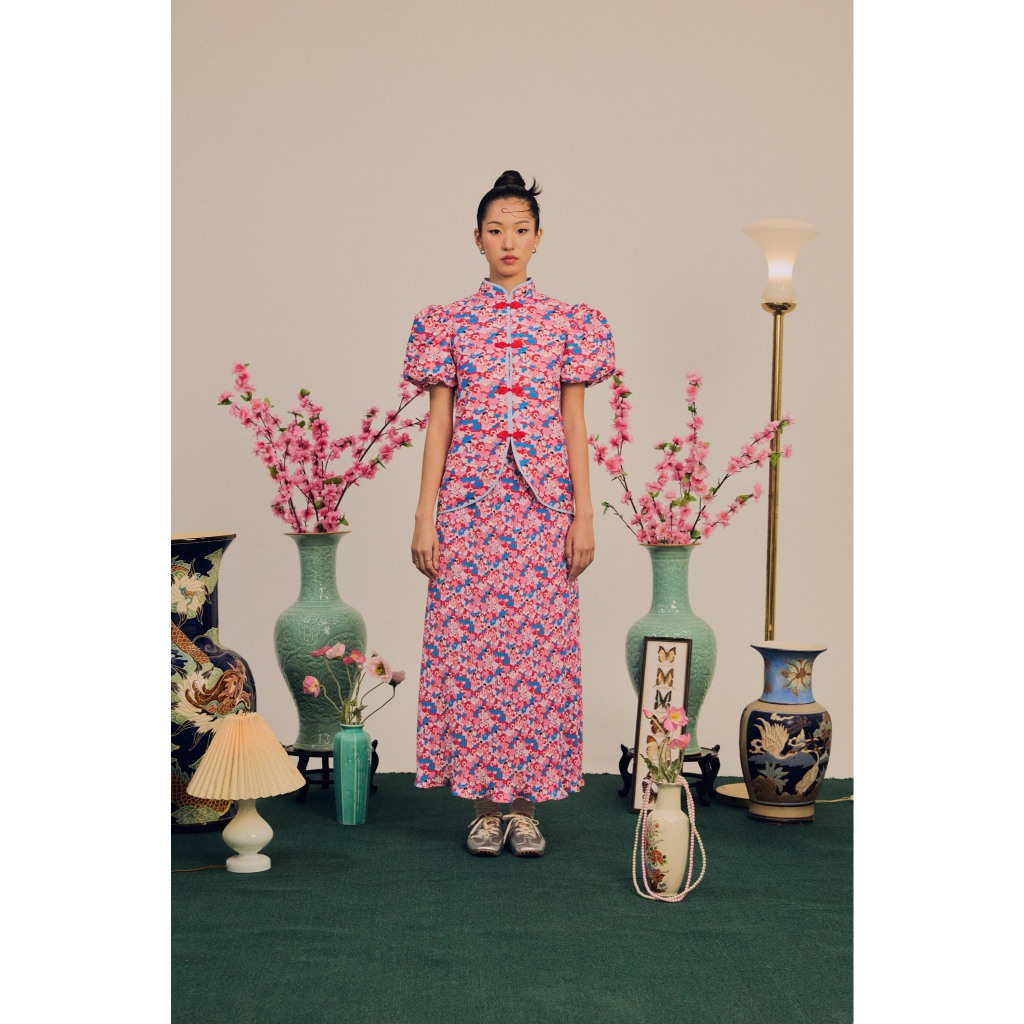 SHENZHEN TOP ราคาเฉพาะเสื้อคอจีนกุ๊น ลายปริ้นต์ สินค้าพร้อมส่ง