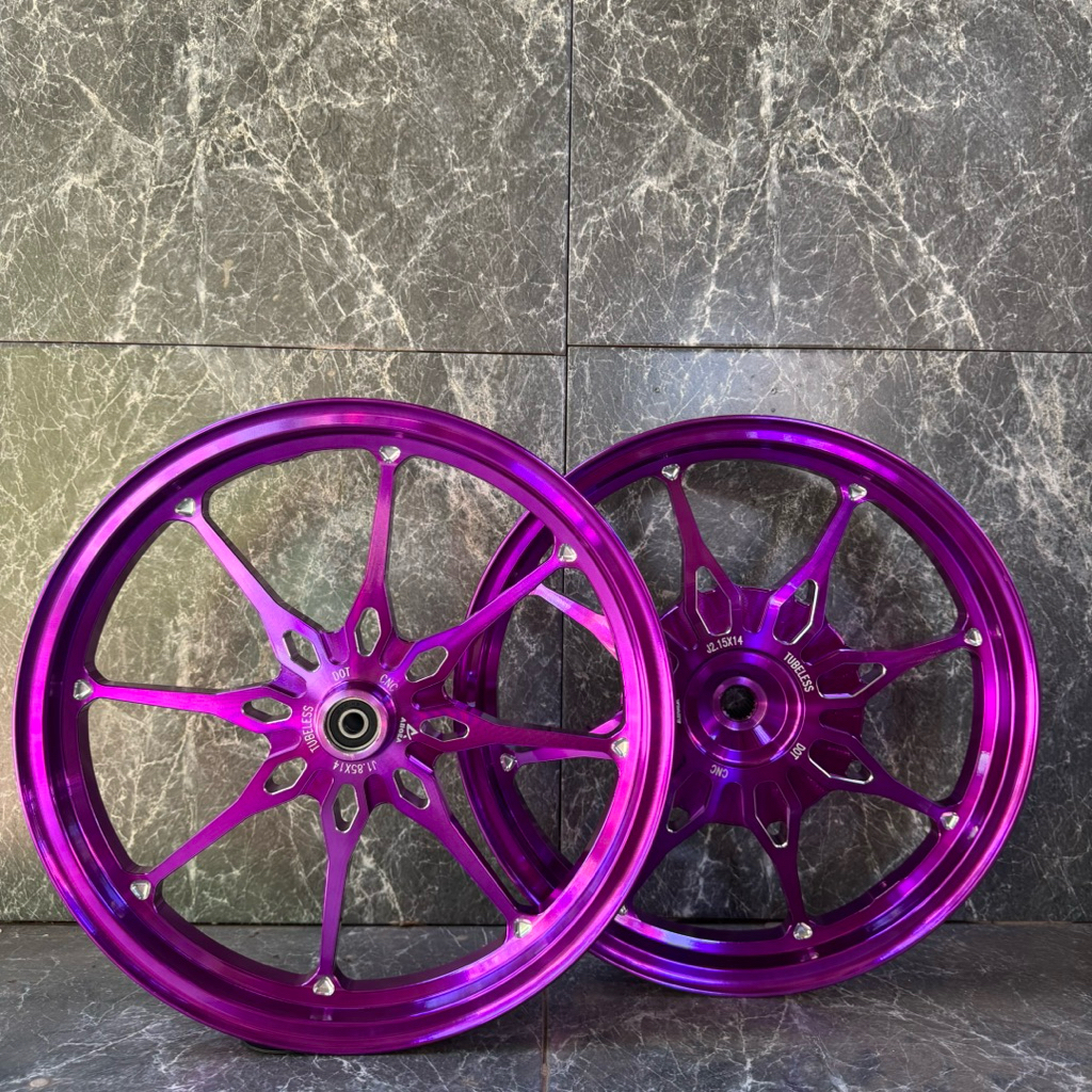 ชุดแม็ก CNC Click110,Scoopy-i,i-Con,Spacy-i,Zoomer-X,Moove,Air blade ขนาด 1.85/2.15*14 พร้อมยางเรเดียล(ไม่ต้องใช้ยางใน)n - รูปที่ 6