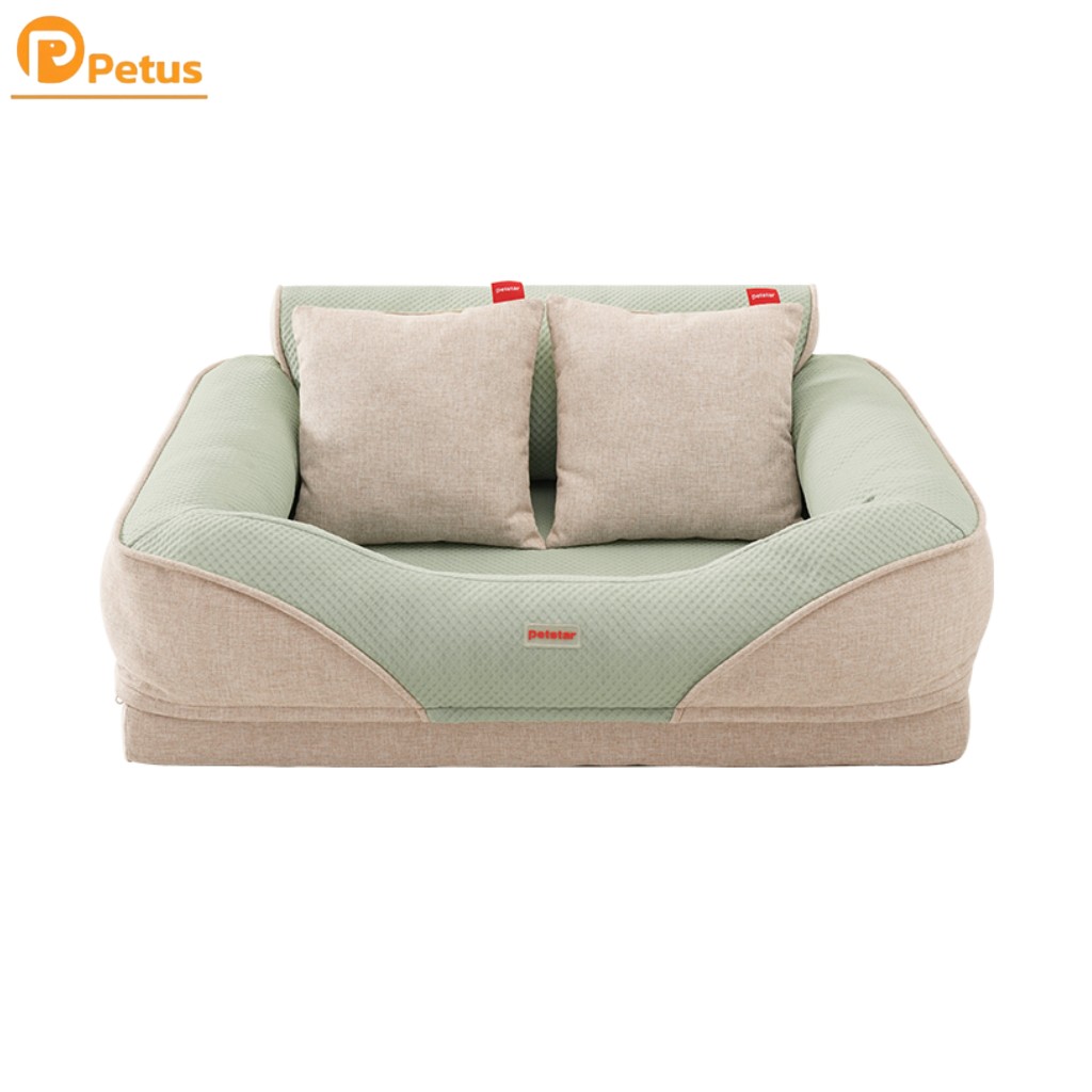 ที่นอนสัตว์เลี้ยง โซฟาสัตว์เลี้ยง Pet bed ซักเครื่องได้ ใยบุนุ่ม ยืดหยุ่น คืนรูปได้ดี  Petus pet
