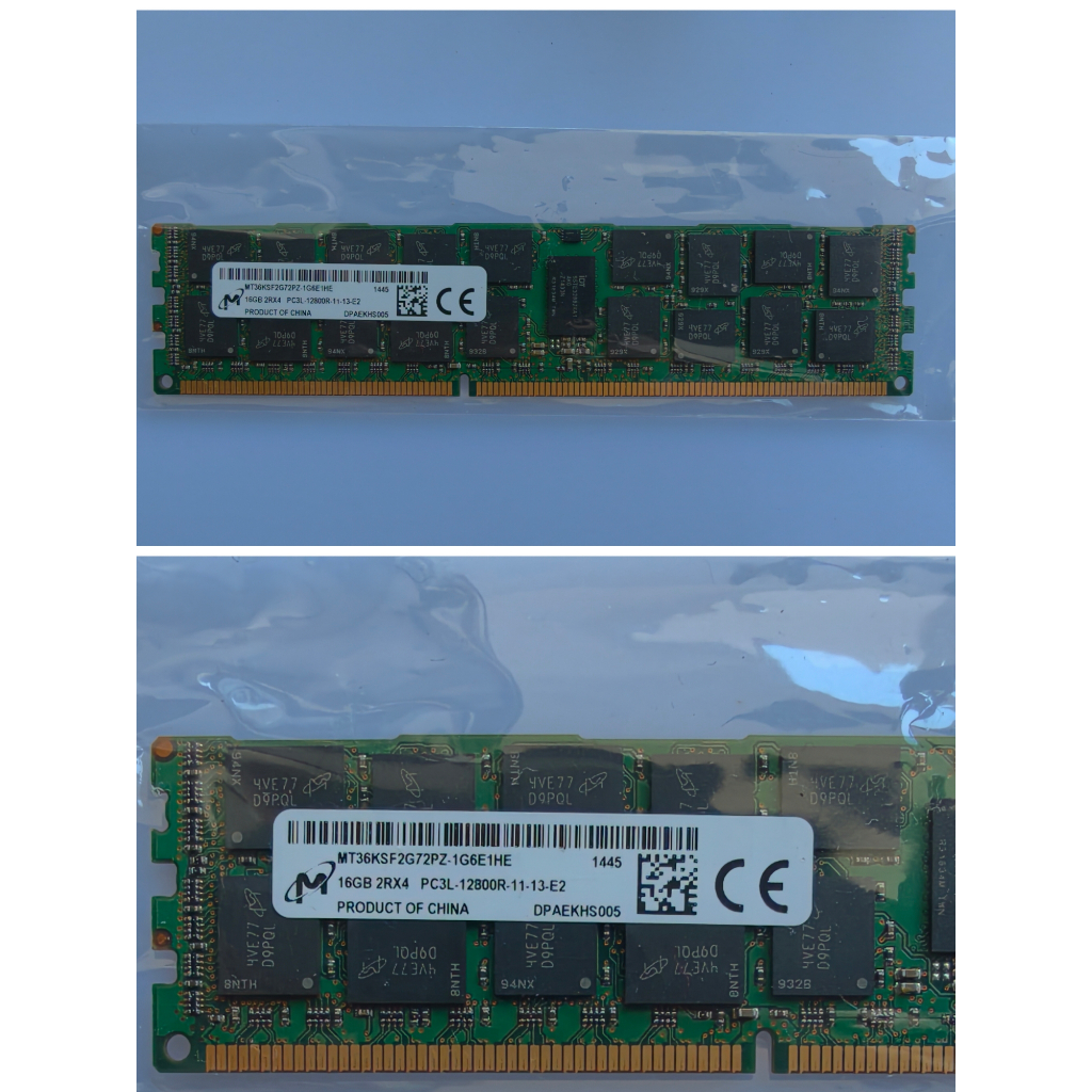 Memory 16GB PC3L 2RX4 12800R-11-13 RD-Ram Micron MT36KSF2G72PZ-1G6E1HE