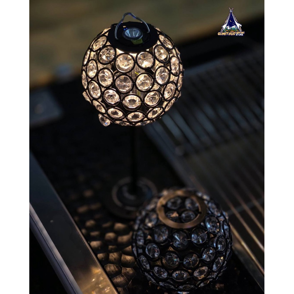 โป๊ะโคมไฟ คริสตัล ของแต่ง Goal zero /Black dog