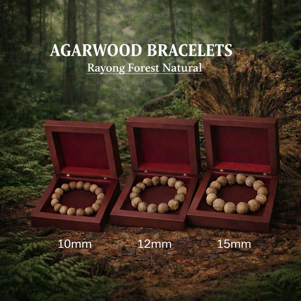 กำไรไม้กฤษณาแท้ มีสุข ผืนป่ากฤษณาระยอง Mesook Agarwood Bracelets 100%