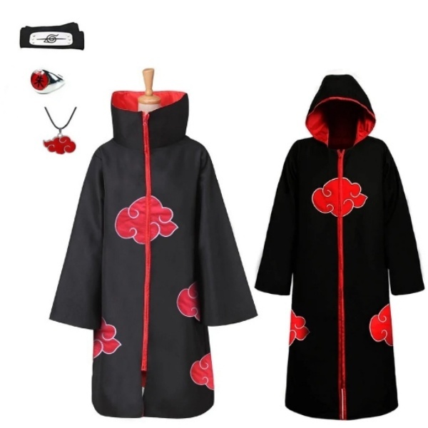Naruto Costume Akatsuki Cloak Cosplay Sasuke Uchiha Cape Cosplay Itachi Clothing Cosplay costume