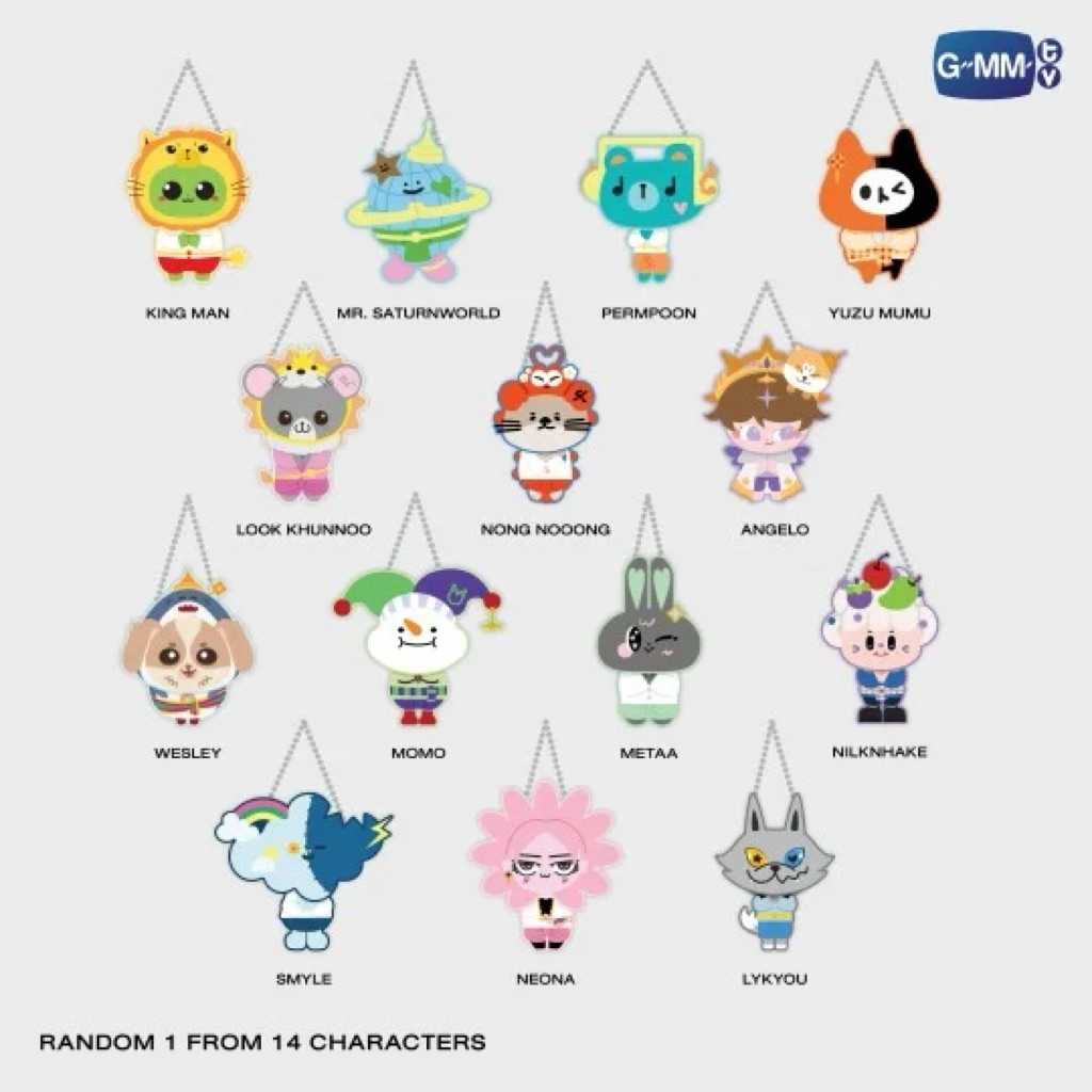 FANDOM CHARACTER JIGGLE KEYRINGS (BOX B) Smyle&Neona