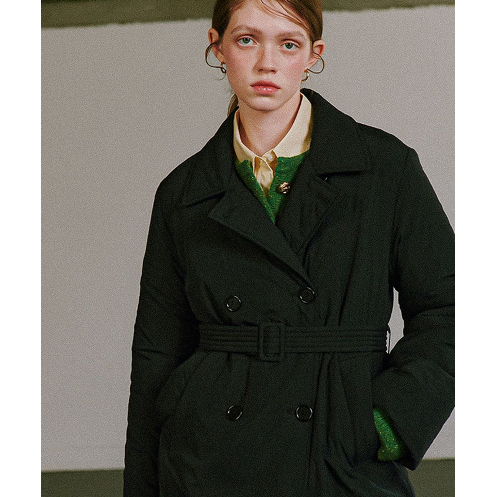 Ron Ron Trench Double Short Padding_Black