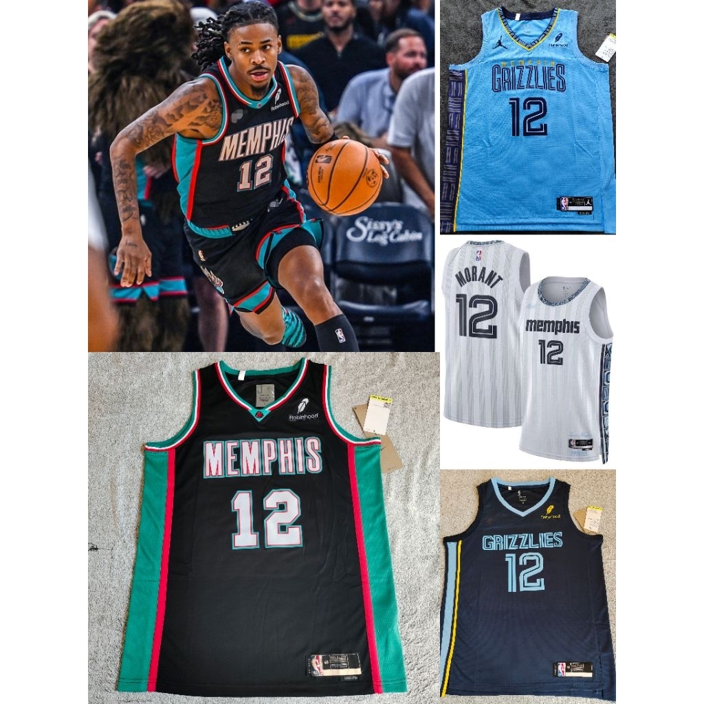 🇨🇷เสื้อบาสเกตบอล NBA งานอัดร้อน Memphis Grizzlies Ja Morant