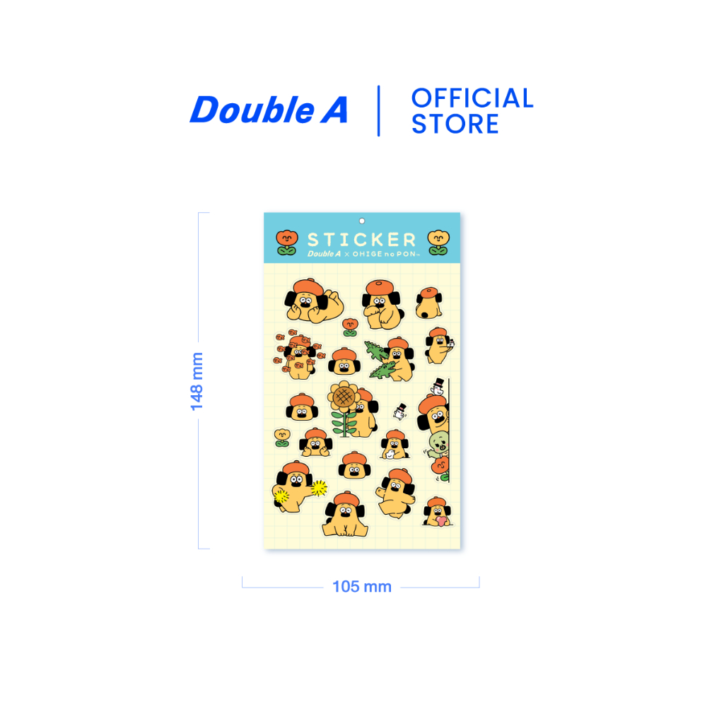 Double A ملصقات OHIGE no PON ‏10.5×14.8 سم (4 أوراق) — صورة 2