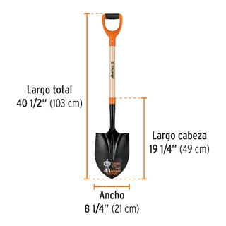TRUPER 17160 พลั่วขุด ปลายแหลม ความยาวรวม 102.8cm (PRY-P) | SKC OFFICIAL
