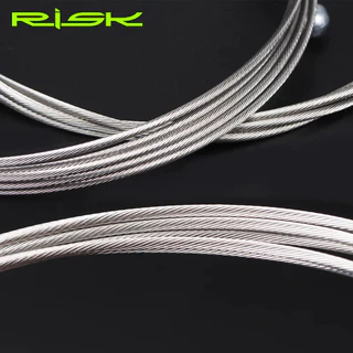 RISK (2เส้น/ชุด) สายเกียร์/สายเบรคจักรยาน วัสดุสแตนเลสไม่เป็นสนิม MTB/Road สายสลิงภายใน ยาว 2100 มม./1700 มม.