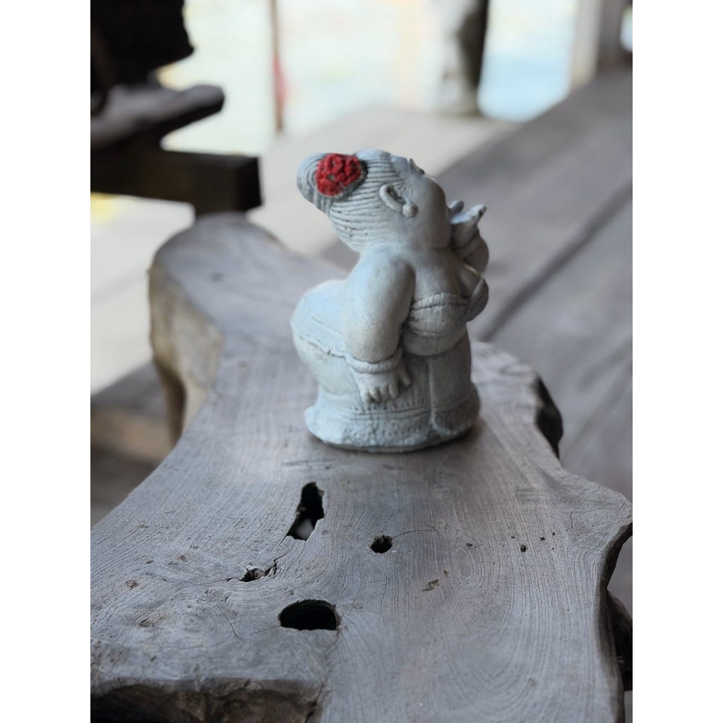 💋 สาวอวบจุ๊บใจ สไตล์วินเทจ น่ารัก ขำเบาๆ ตุ๊กตาปูนปั้น - รูปที่ 4