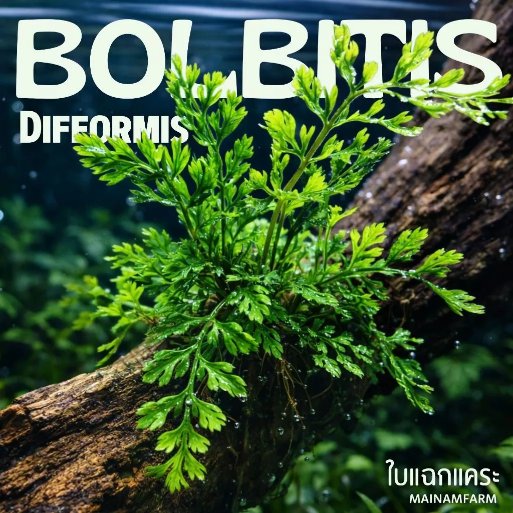 รากดำ ใบแฉกจิ๋ว / ใบแฉกแคระ – BOLBITIS DIFFORMIS ต้นไม้น้ำ