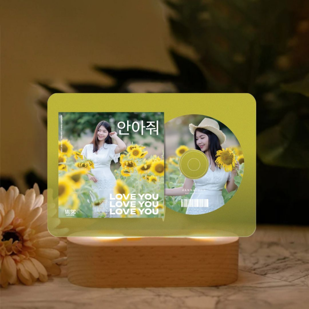 จัดทำ 1-2 วัน Happylife โคมไฟสกรีนรูป+ข้อความ New Collection Jan สั่งทำพิเศษ ของขวัญวันเกิด ของขวัญใ
