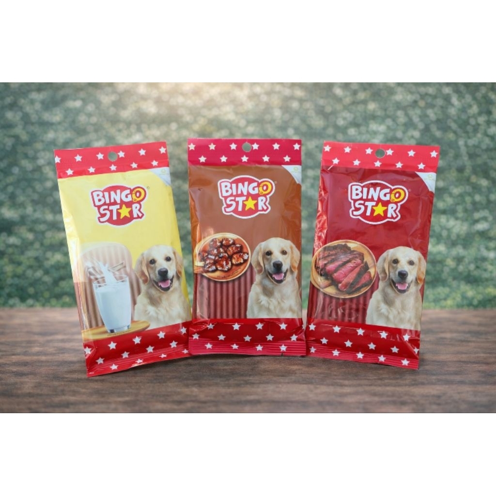 ขนมหมาอัดแท่ง yummy stick bingo star ขนมสุนัข