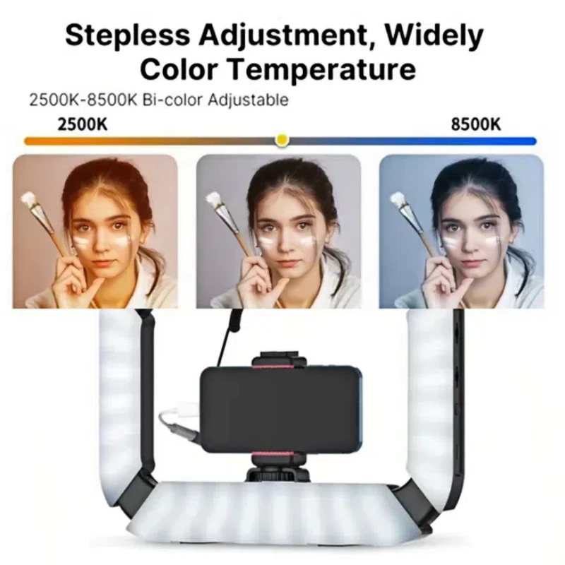 YM200 Ring Light Video Rig ด้ามจับมือถือพร้อมไฟ LED thumbnail 8