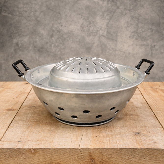 ชุดเตาหมูกระทะอลูมิเนียม ตรากุ๊กไทย ขนาด 30 และ 35 ซม.