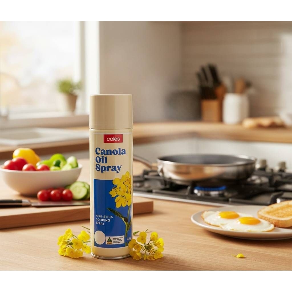[Made​ in​ Australia]​ คาโนล่า​ ออยล์​ สเปรย์​ ตราโคลส์​ Canola​ Oil​ Spray​ (Coles Brand)​ 400g