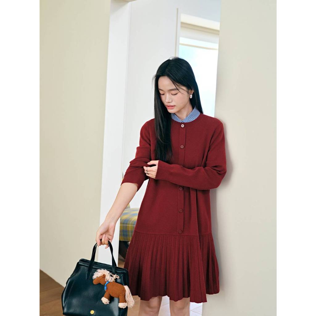 [Preorder] KUOSE : Red Sweater Dress