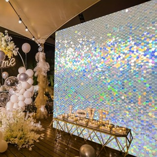 .ม่านฟอยล์สี่เหลี่ยม สีเยอะมาก ม่านฟอยล์ แบบเงา แบบเลเซอร์ ส…