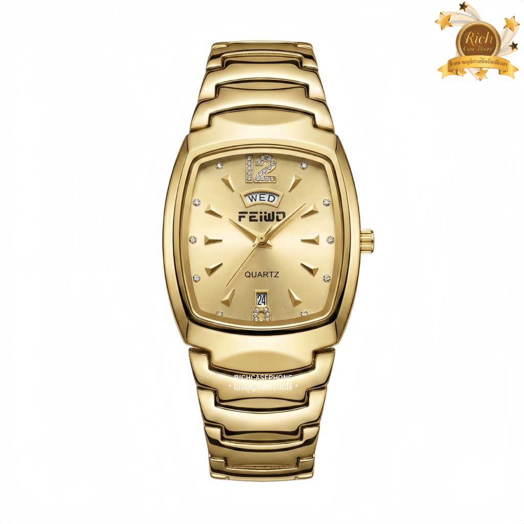 นาฬิกาข้อมือผู้หญิง FEIWO แท้ รหัส FE226 กันน้ำ 100% ดูวันที่และสัปดาห์ได้ สายสแตนเลส พร้อมกล่อง รับประกัน 1 ปี มีหลายสี
