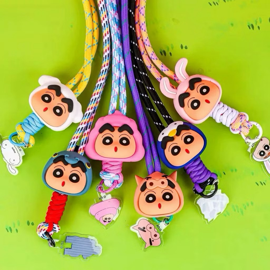 พร้อมส่ง กล่องสุ่ม เช็คการ์ด สายห้อยมือถือชินจัง สายห้อยมือถือ Crayon Shinchan Phone Lanyard สายห้อยการ์ด ห้อยมือถือ