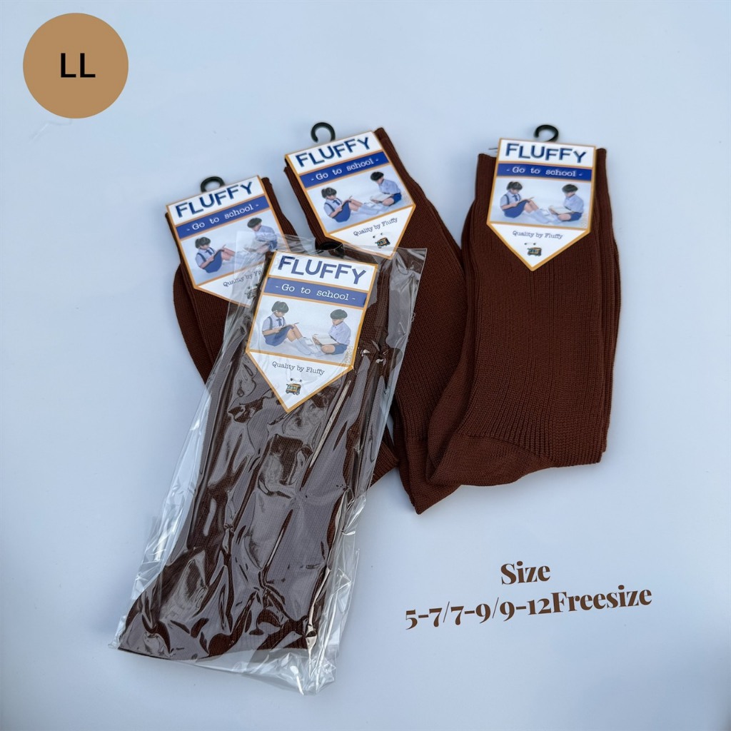 ถุงเท้านักเรียนชาย ข้อยาว ขนาดฟรีไซส์ แพ็ค 6 คู่ 12 คู่