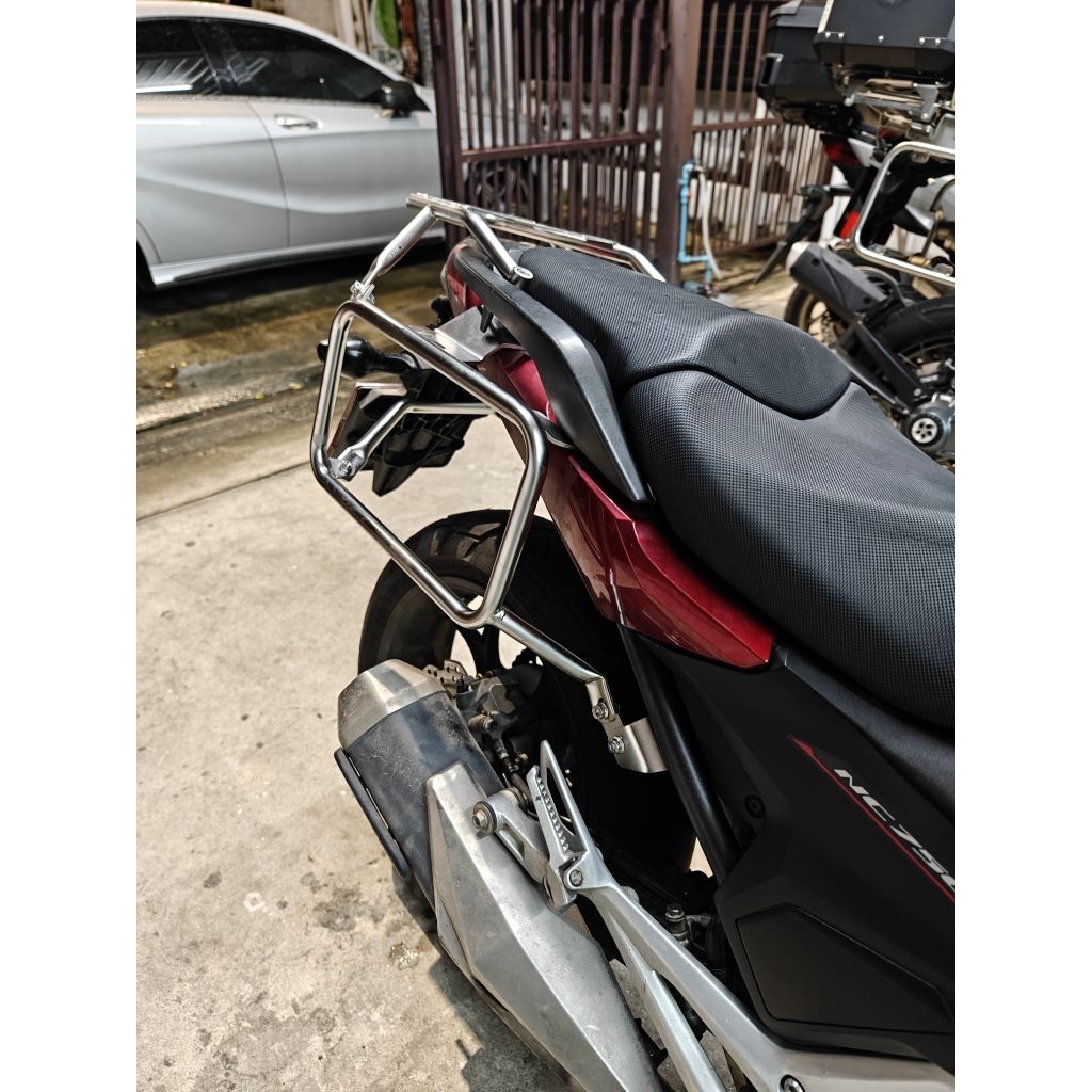 ชุดแร็คHONDA NC750Xไม่ต้องถอดมือจับ ชุดแร็คNC750X แร็คข้างNC750X แร็คท้ายNC750X