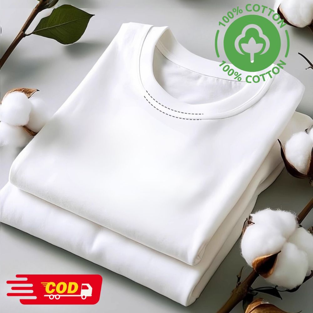 TeeTwoOneเสื้อยืดOversize คอกลม ไม่ยืด ไม่ย้วย ไม่ต้องรีด ผ้าCOTTON100% สีพื้นดำ-ขาว เนื้อผ้าเกรดพรีเมียม【COD】