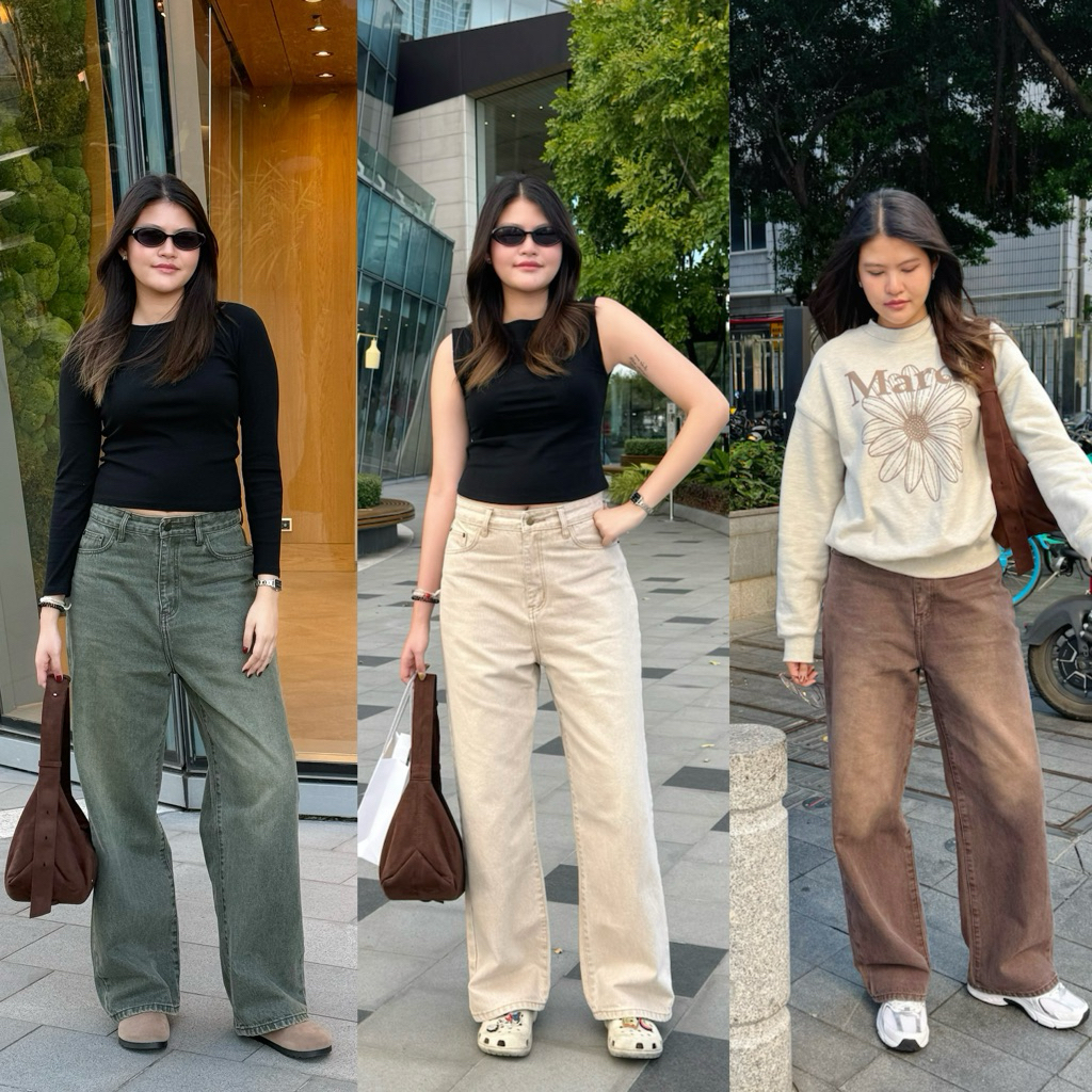 ยีนส์ Sheer | A02 Kenly Jeans กางเกงยีนส์ทรงกระบอกกลาง