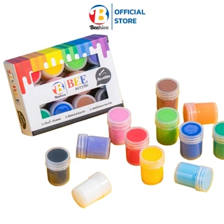 ชุดสีน้ำ สีอะคริลิค 10 มล. / 20 มล. Beehive บีไฮฟ กันน้ำ สีด้าน Acrylic Color โดย ไฮเพาเวอร์ บี