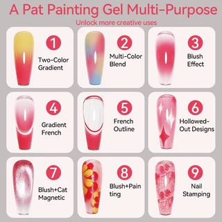 URSUGAR สี Ombre ไล่สี ออมเบย์ ตลับ 9สี สีเพ้นท์เนื้อเจล ตลับ 9 สี มีให้เลือก 8 โทน