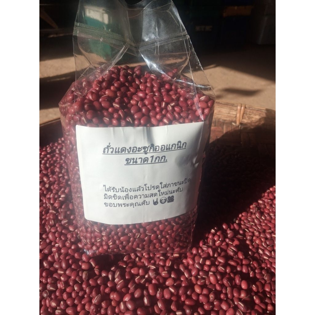 ถั่วแดงอะซูกิออแกนิกปลูกและดูแลด้วยวิถีธรรมชาติตามแบบชาวปากาเกอญอ รสหวานธรรมชาติ