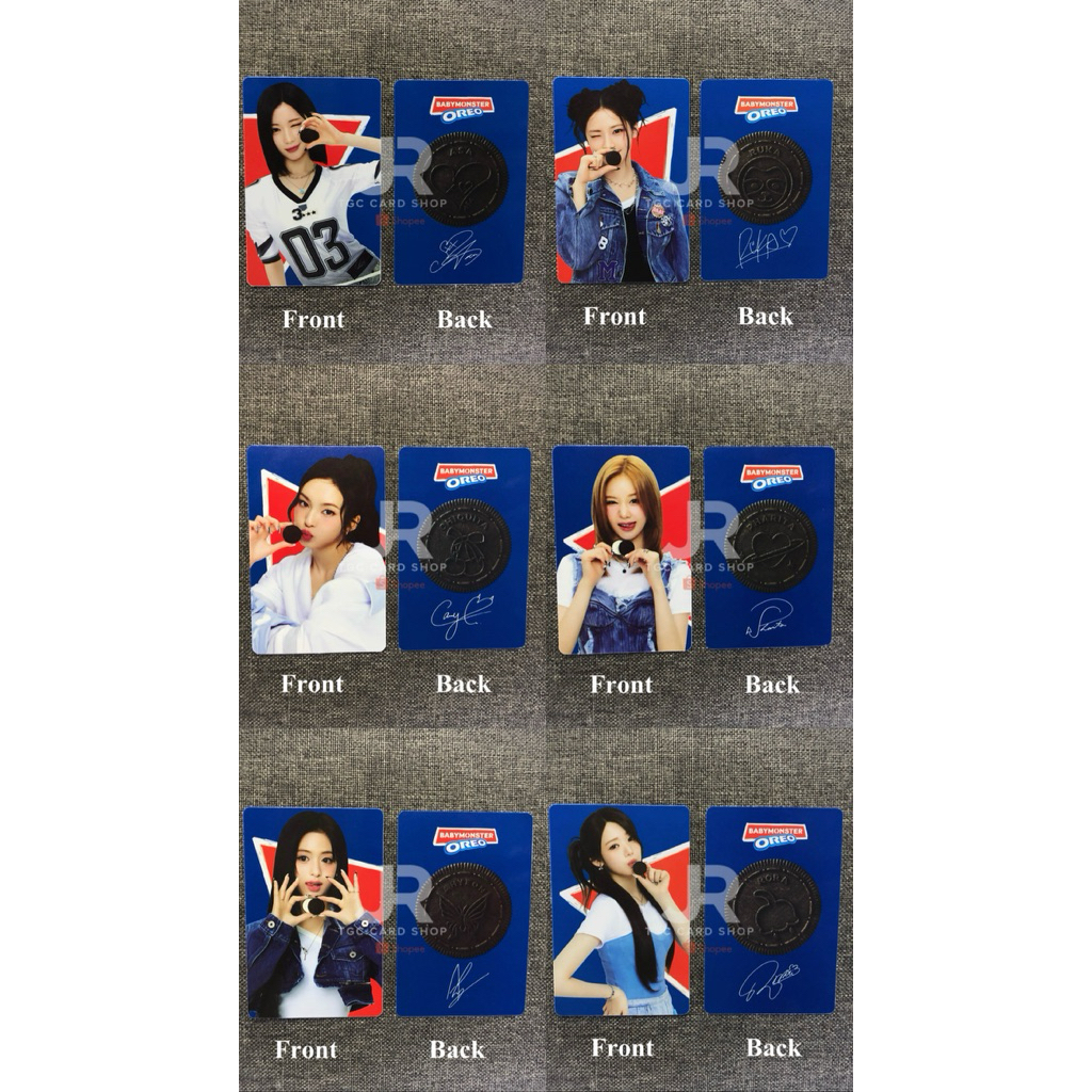การ์ด Babymonster x Oreo ของแท้ 💯มีทั้งหมด 7 แบบ [แยกเลือกเมมได้]