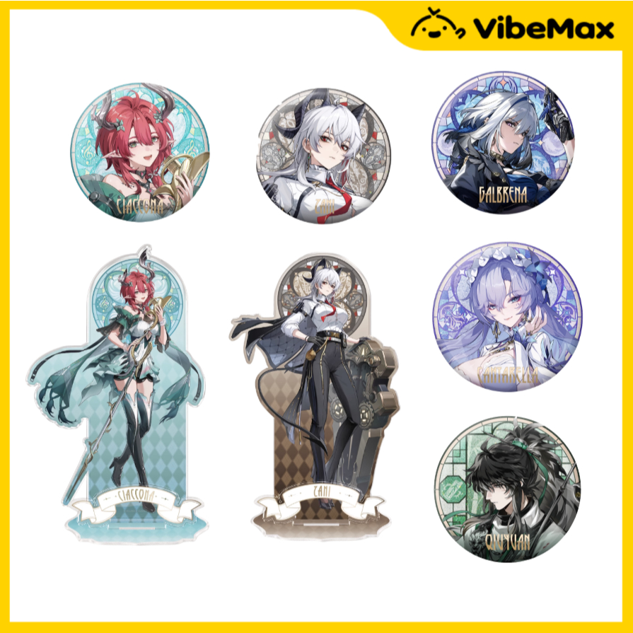 [✨NEW⚡พร้อมส่ง] Wuthering Waves เข็มกลัด สแตนดี้ WUWA Official Merch Badge Standee Cartethyia Lupa Z