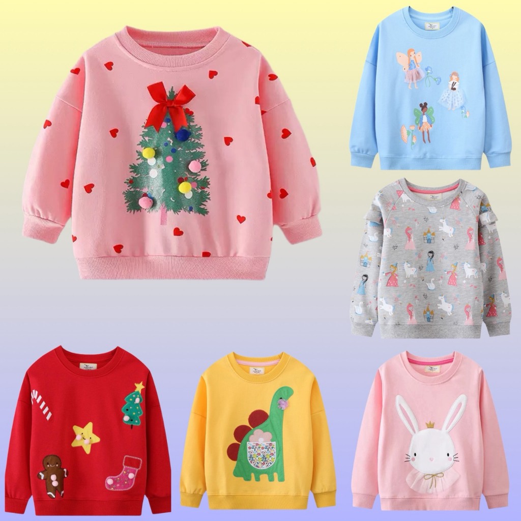 ลดพิเศษรับลมหนาว พร้อมส่งจากไทย เสื้อสเวตเตอร์สีสดใส สกรีนลาย / ปักลายสวย งานคุณภาพ ผ้าไม่หนาใส่สบาย ระบายอากาศได้ดี
