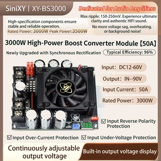 XINYI BS750 BS1500 BS3000 มอดูลแปลงแรงดัน 900W/1500W/3000W สำหรับแอมป์เสียง ปรับได้ กำลังเต็ม ลมน้อย