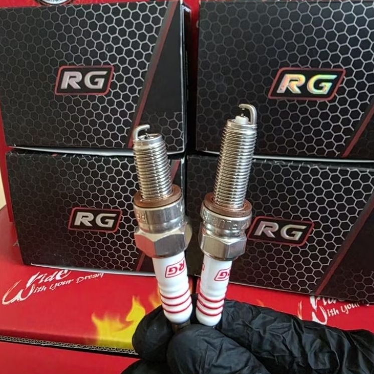 หัวเทียนRG อิริเดี้ยม ไฟเเรง นิ่ง สเถียรเเบบเห็นได้ชัด สำหรับรถเเรงโดยเฉพาะ สินค้าคุณภาพดีเเข็งเเรง ทนทาน