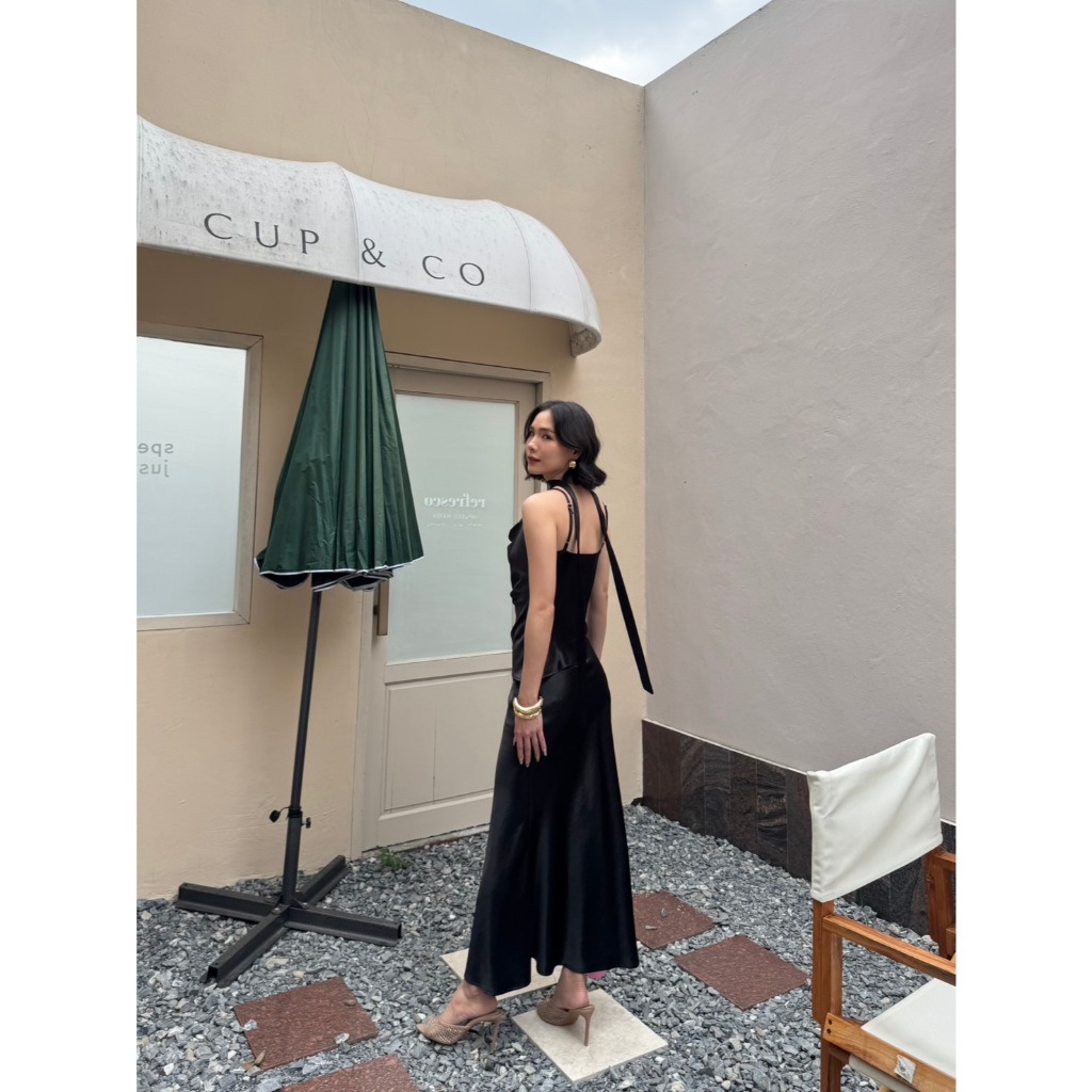colourblockmatter - Avery satin dress เดรสซาตินคอถ่วง เดรสไปงาน เดรสออกงาน รูปที่ 4