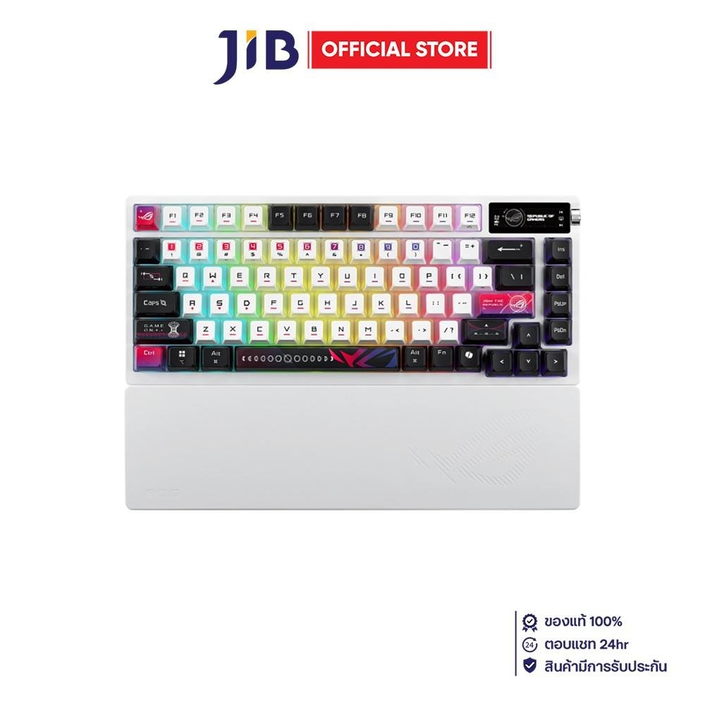 WIRELESS KEYBOARD (คีย์บอร์ดไร้สาย) ASUS ROG AZOTH X - ROG NX SNOW V2 SWITCH RGB EN WHITE